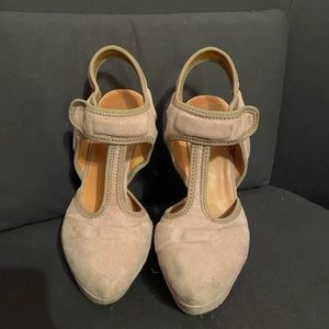 L.A.M.B. Rose suede wedges Caitlyn